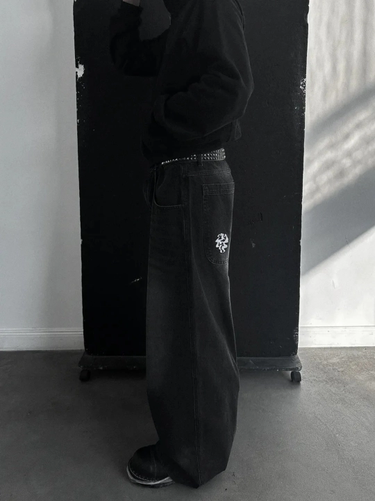 Keng jinsi shimlar to‘g‘ri trubkalar oversize y2k sk8 rap baggy jeans