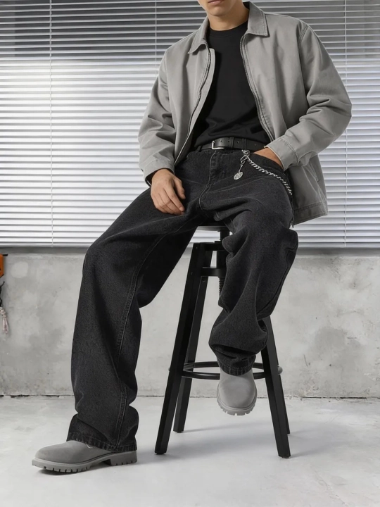 Keng jinsi shimlar to‘g‘ri trubkalar oversize y2k sk8 rap baggy jeans - 
