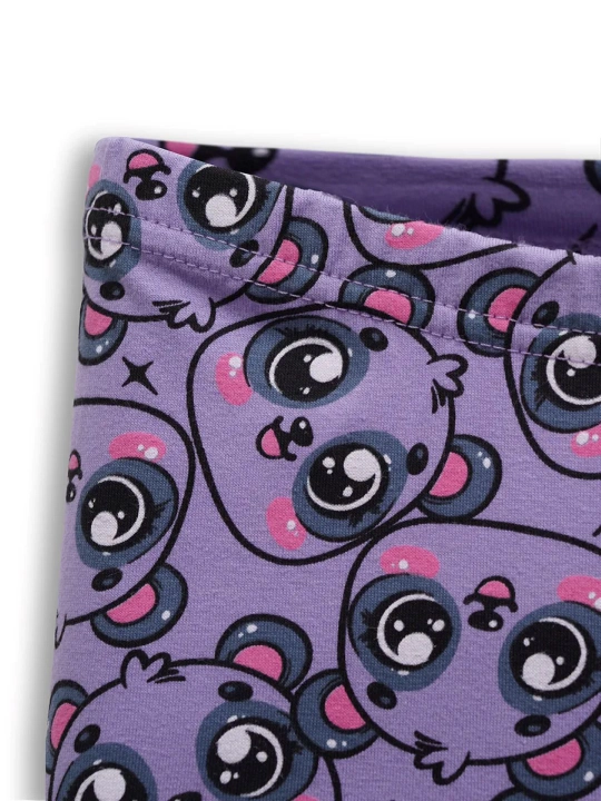 2 yoshdan 7 yoshgacha bo‘lgan qizlar uchun trikotaj, 100% paxtadan tikilgan legginslar