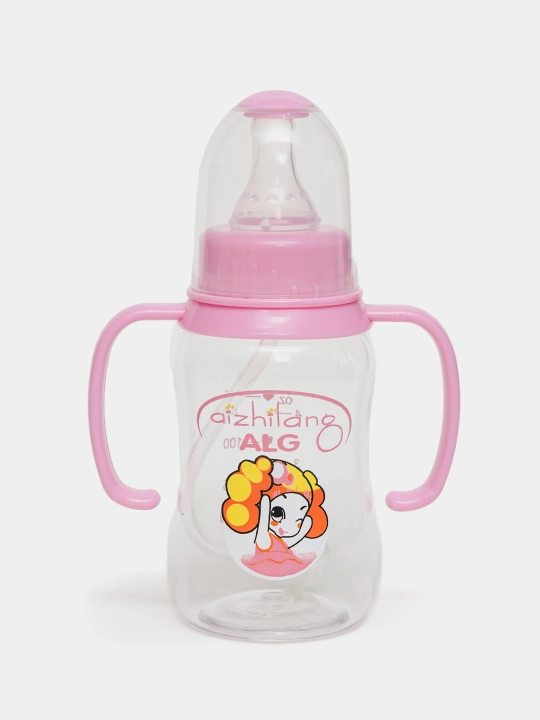 Bolalar uchun tutqichli, klassik, oziqlantirish shishasi,Algo, 125 ml - 