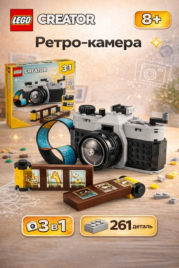 Конструктор LEGO Creator Ретро-камера 31147 — KASPI-31147