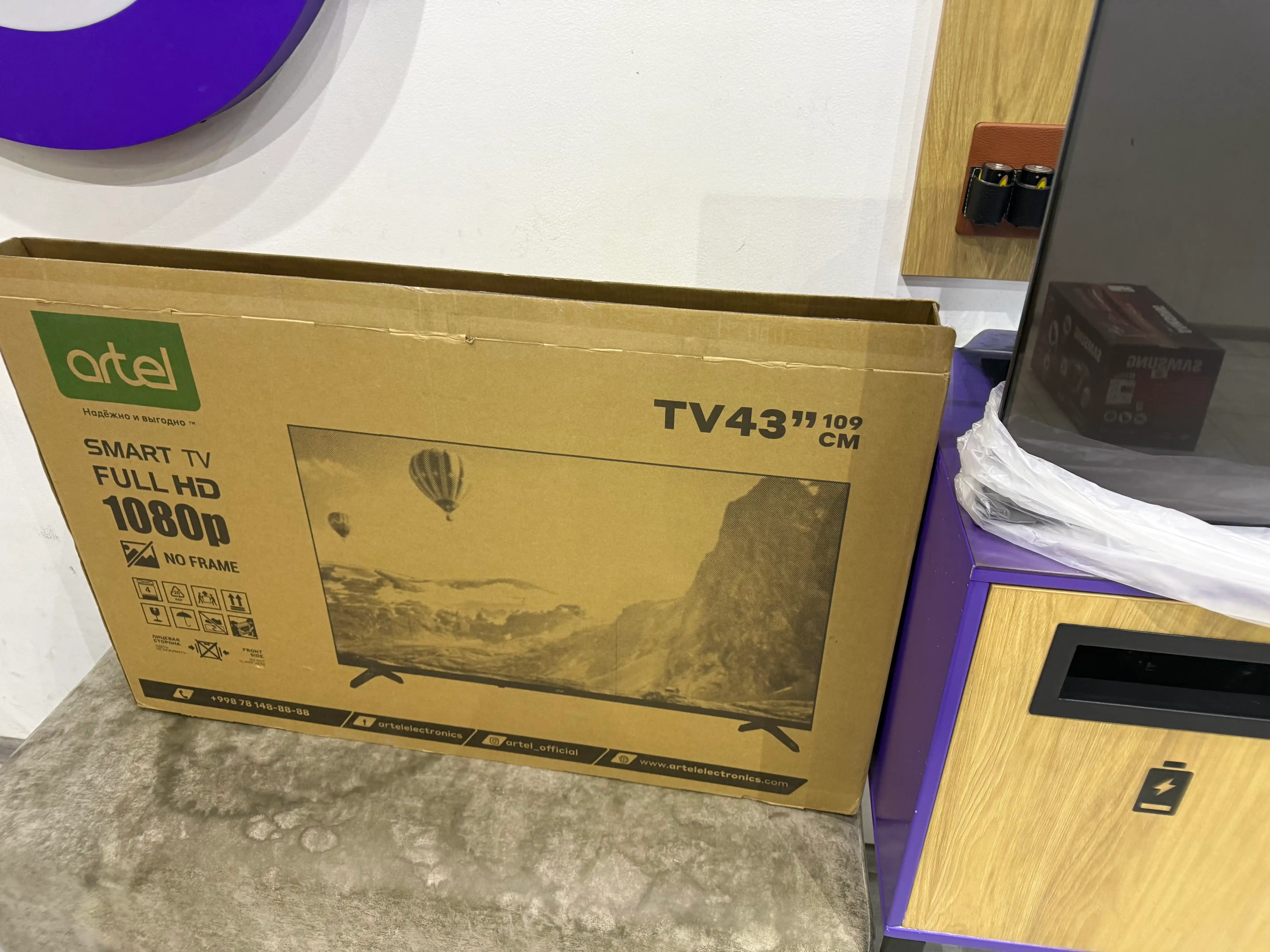 Телевизор Smart Artel A43NFCH001 43" Android tv FHD, пульт с голосовым поиском