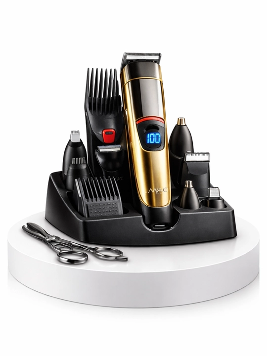 MAC MC-8012 7 in 1 Soch va Soqol Olish Mashinkasi, USB, Displeyli