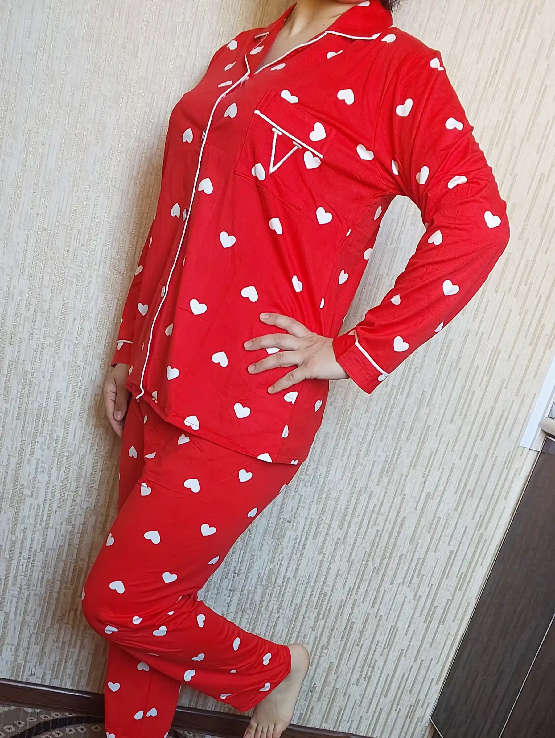 Ayollar pijama to‘plami, bahor mavsumi uchun pijamalar, qo‘sh pijama
