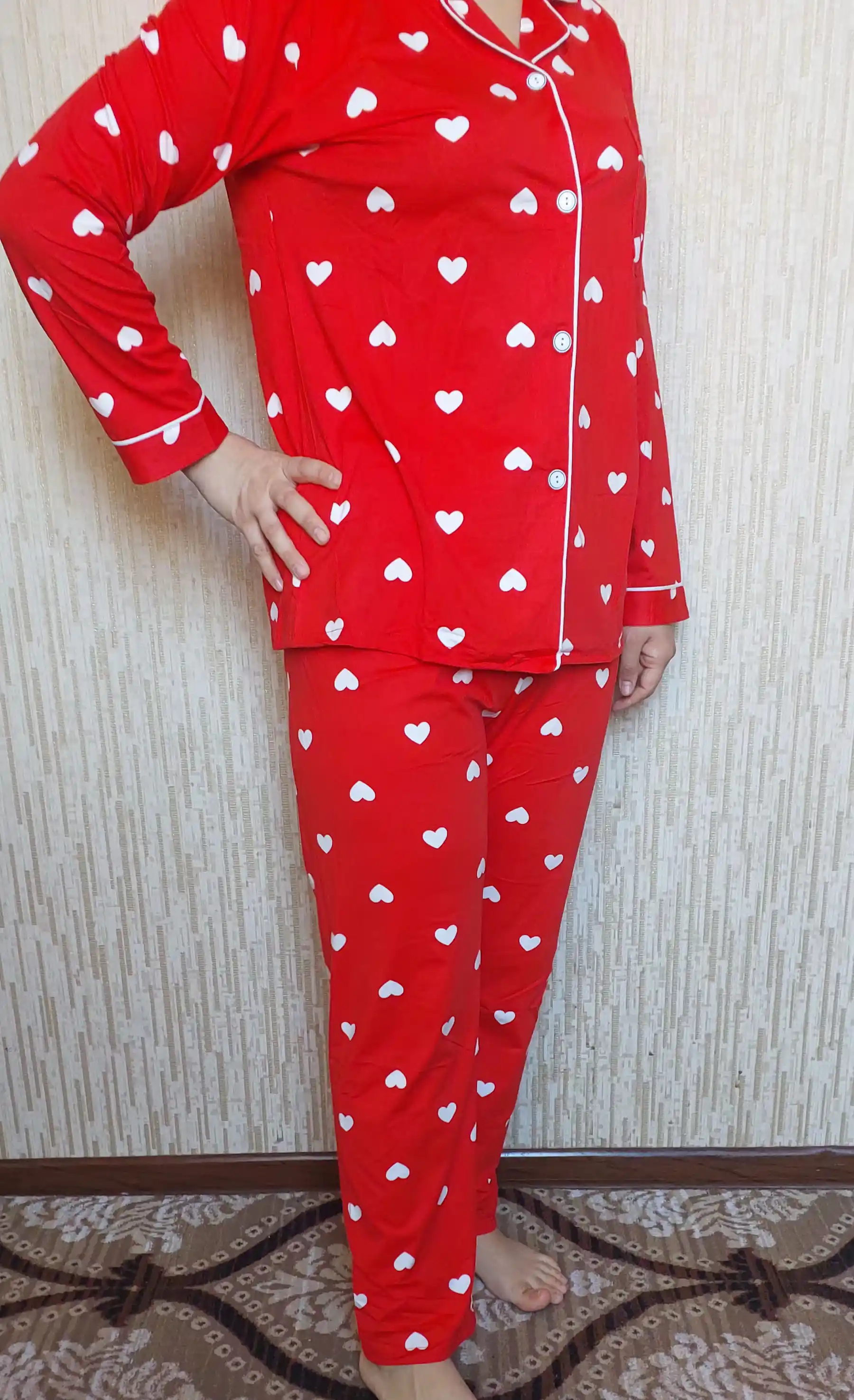 Ayollar pijama to‘plami, bahor mavsumi uchun pijamalar, qo‘sh pijama