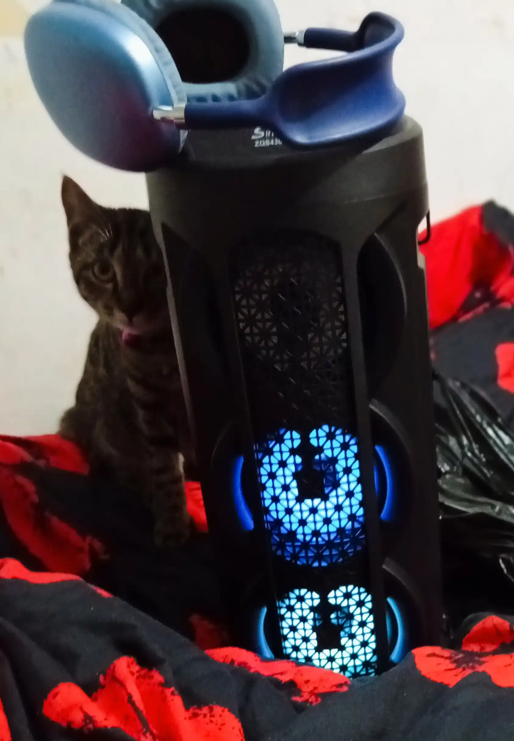 Katta Bluetooth simsiz karnay, karaoke, RGB yoritish, mikrofon va pult bilan