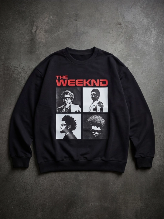 Erkaklar va ayollar uchun THE WEEKND, svitshoti uzun уegli, 80% paxta - 