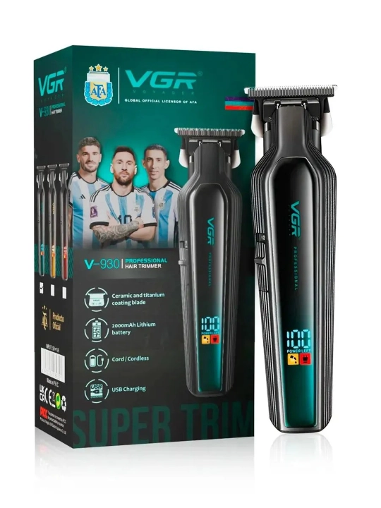 Профессиональная аккумуляторная машинка VGR V-930, для стрижки волос и бороды - 