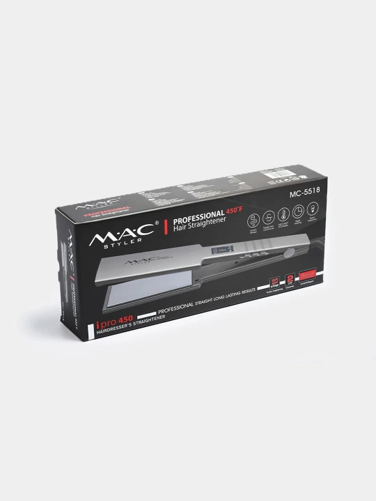 Professional dazmol, soch to‘g‘rilagich MAC Styler MC-5518A, LCD displeyli