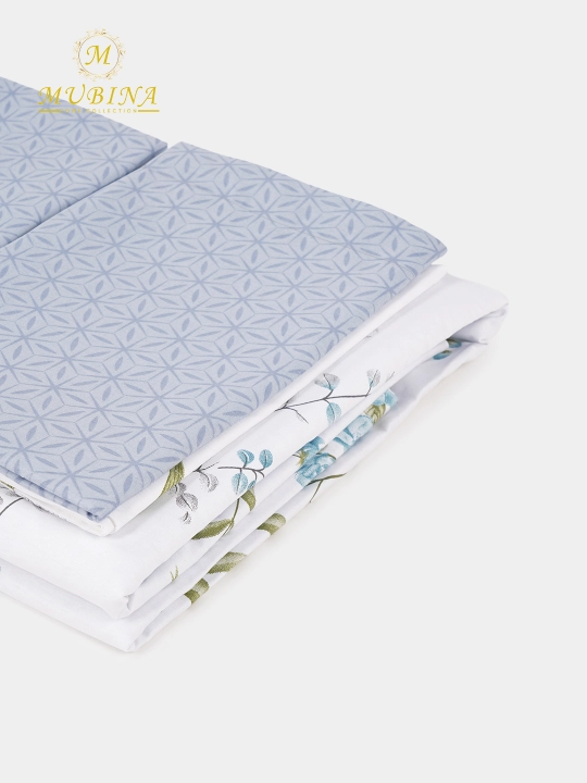 Choyshablar toplami ikki kishilik postel satin komplekt, prostina, navlichka, pododeyalnik