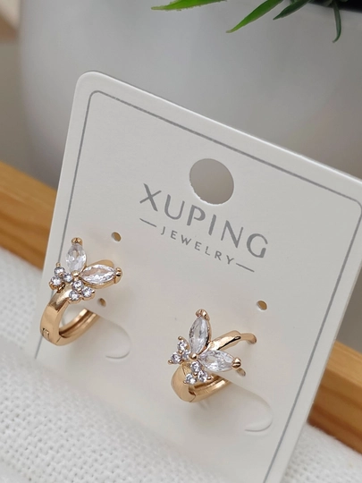 Женские серьги золотого цвета, бренд Xuping — JEWELRI-XUP002-МЕДН
