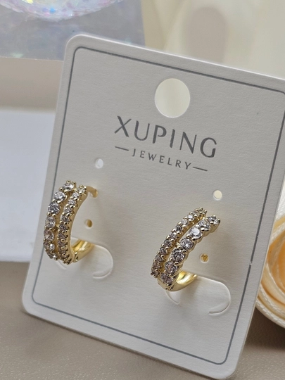 Женские серьги золотого цвета, бренд Xuping — JEWELRI-XUP002-КОРРОЗ