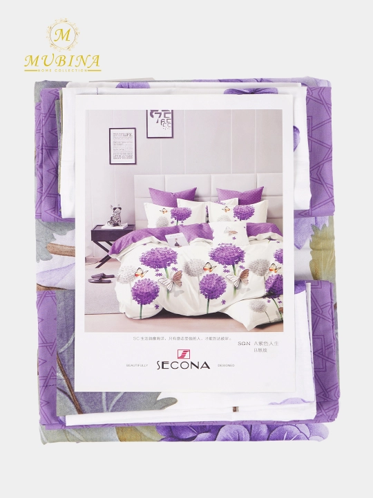Choyshablar toplami ikki kishilik postel satin komplekt, prostina, navlichka, pododeyalnik