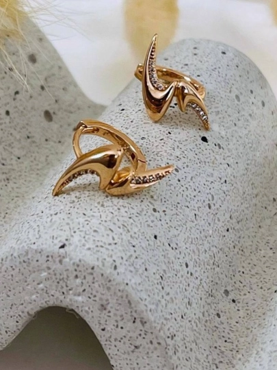 Женские серьги золотого цвета, бренд Xuping — JEWELRI-XUP002-ЛАЙМ
