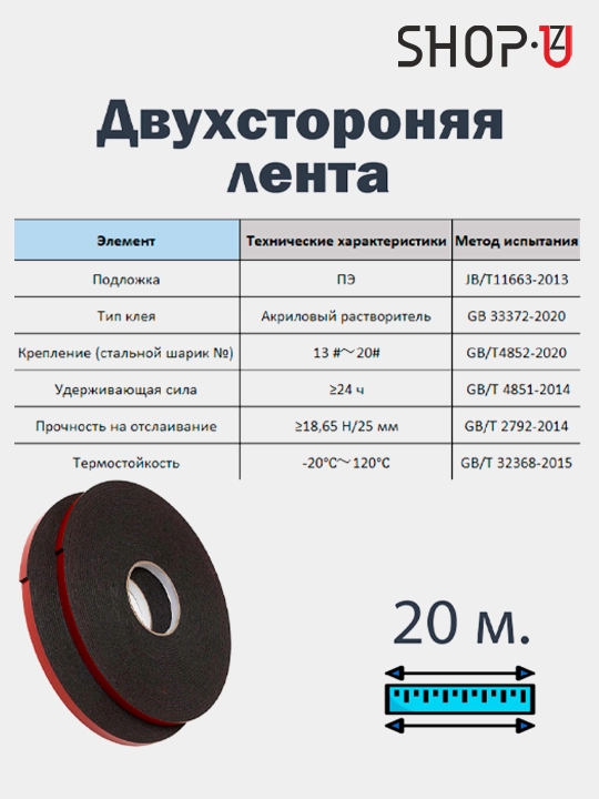 Двусторонний скотч для монтажа различных панелей и плит