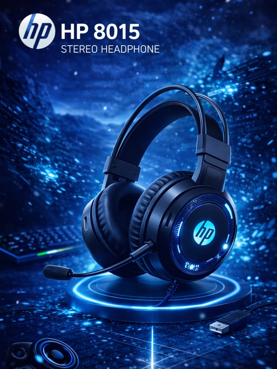 HP 8015 Stereo Gaming Quloqchin, Mikrofonli va LED Yoritish - 