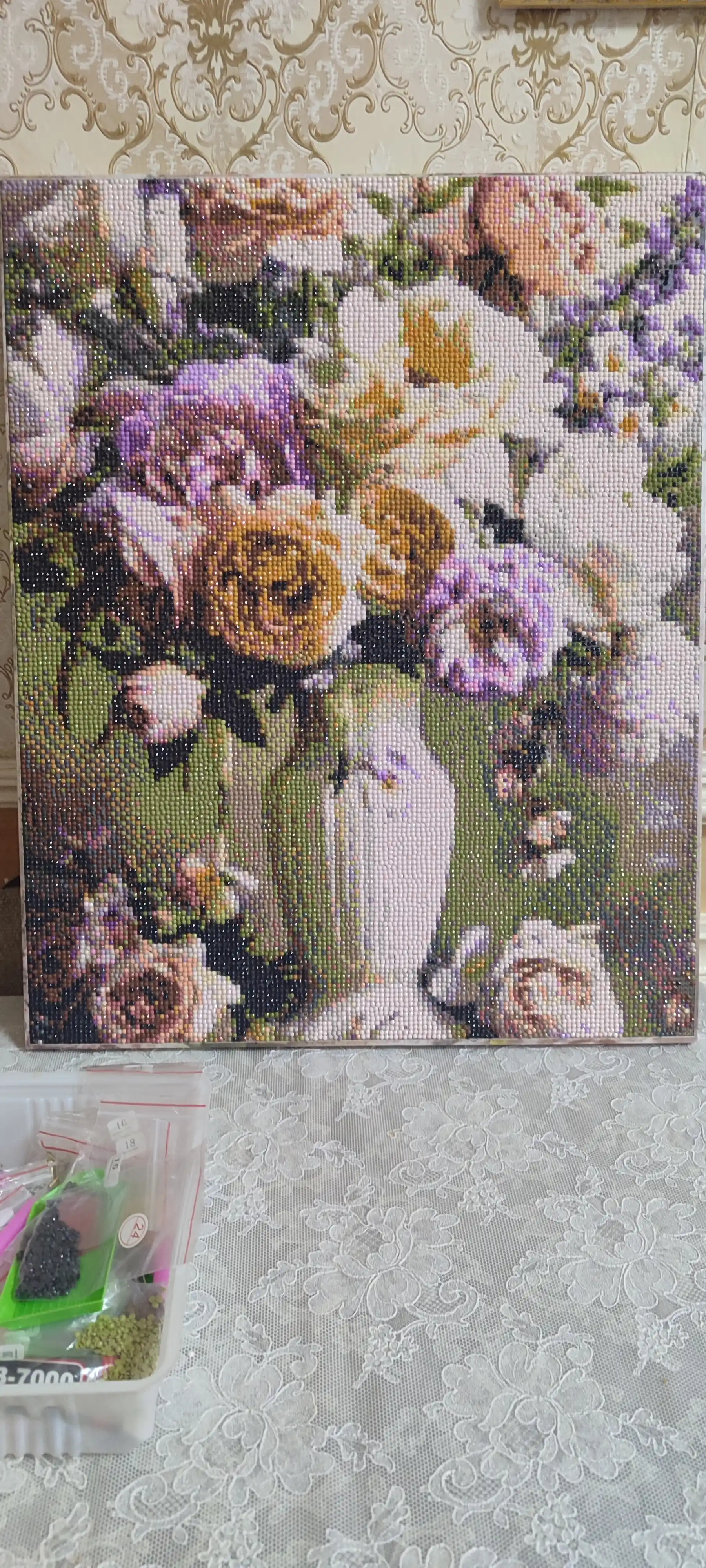 Olmosli mozaika Skystore Gullar, ramkalik asosga tortilgan, 40 x 50 sm