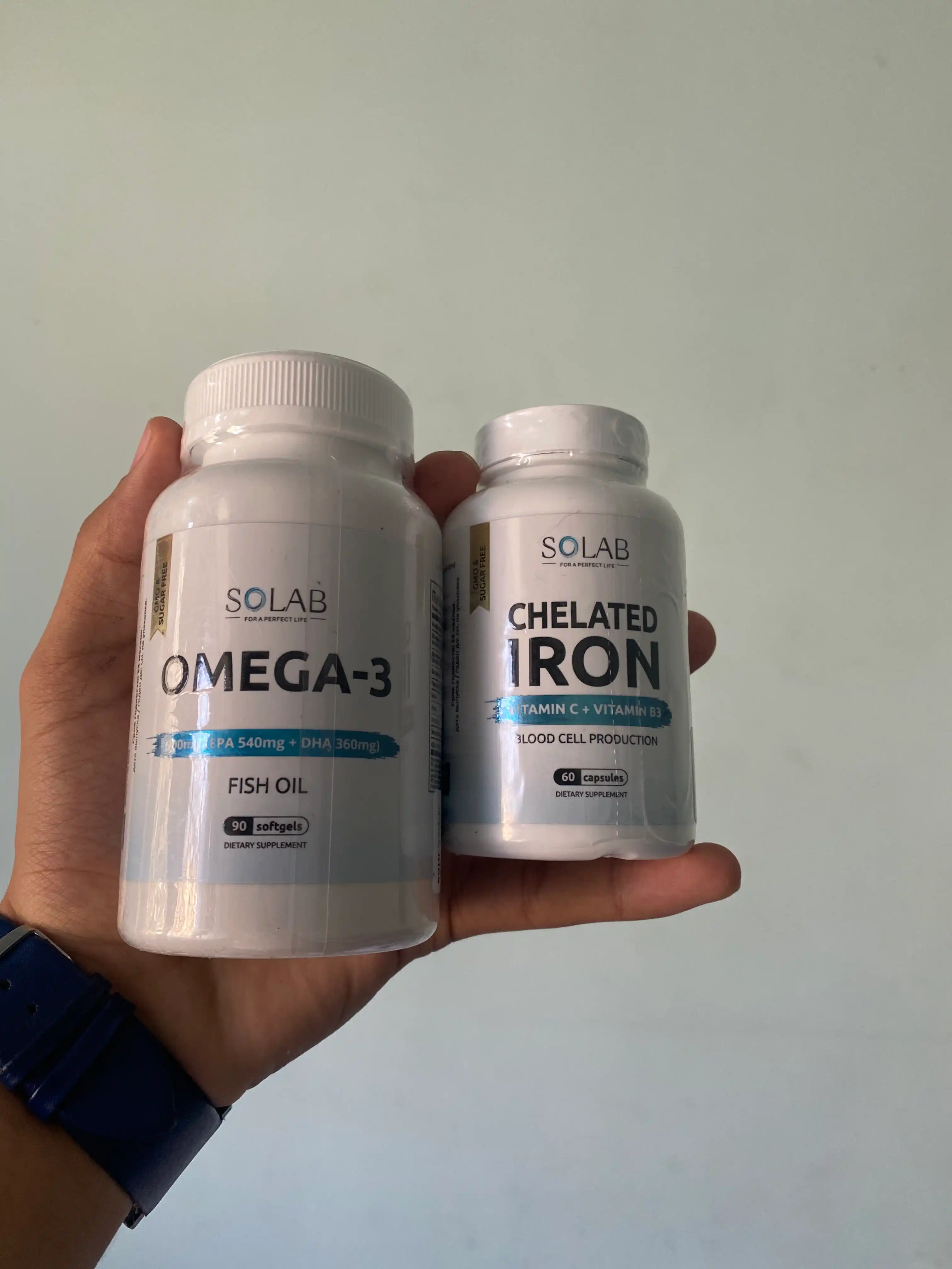Omega-3, SOLAB, 900мг, 90 kapsula