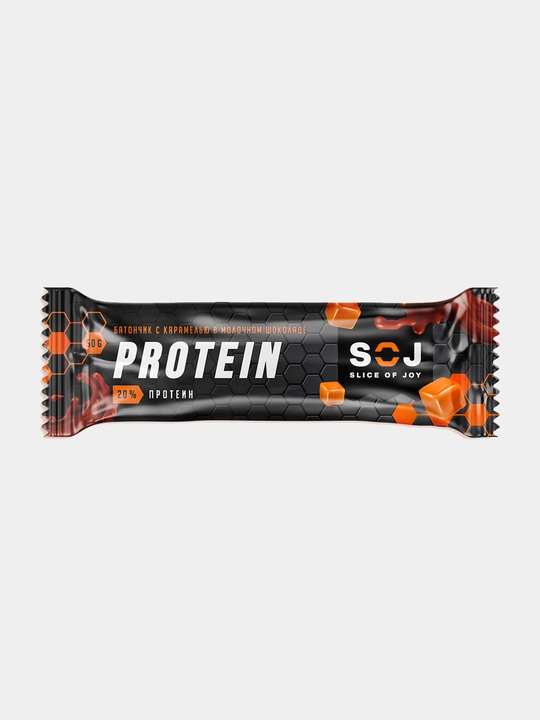 Протеиновый батончик Protein SOJ с солёной карамелью, 50 г - 