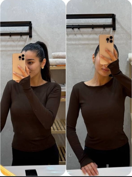 Ayollar uchun bel qismi tor ketgan longsliv, standart o'lchamda
