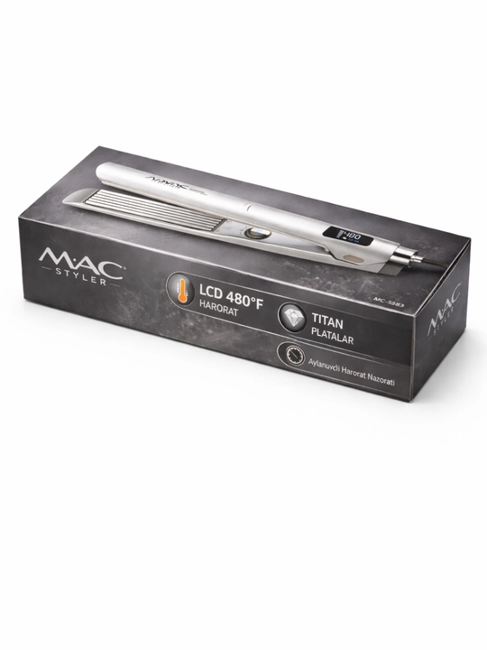 Гофре для волос MAC Styler MC-5583, титановые пластины, LCD, 480°F