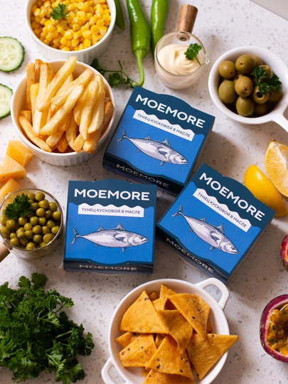 Кусковой тунец в масле MOEMORE, консерва, 160 гр — GROCERY-P03B042