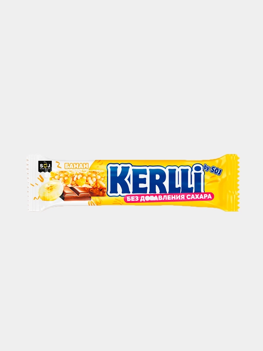Злаковый батончик KERLLI с бананом, без сахара, 45 г - 