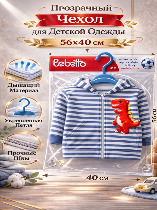 Прозрачный чехол для одежды – защита от пыли и влаги - 