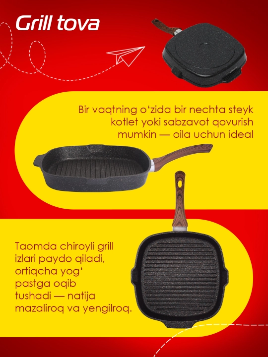 Tova gril Kukmara Granit Ultra 28×28 sm (Rang-Original)