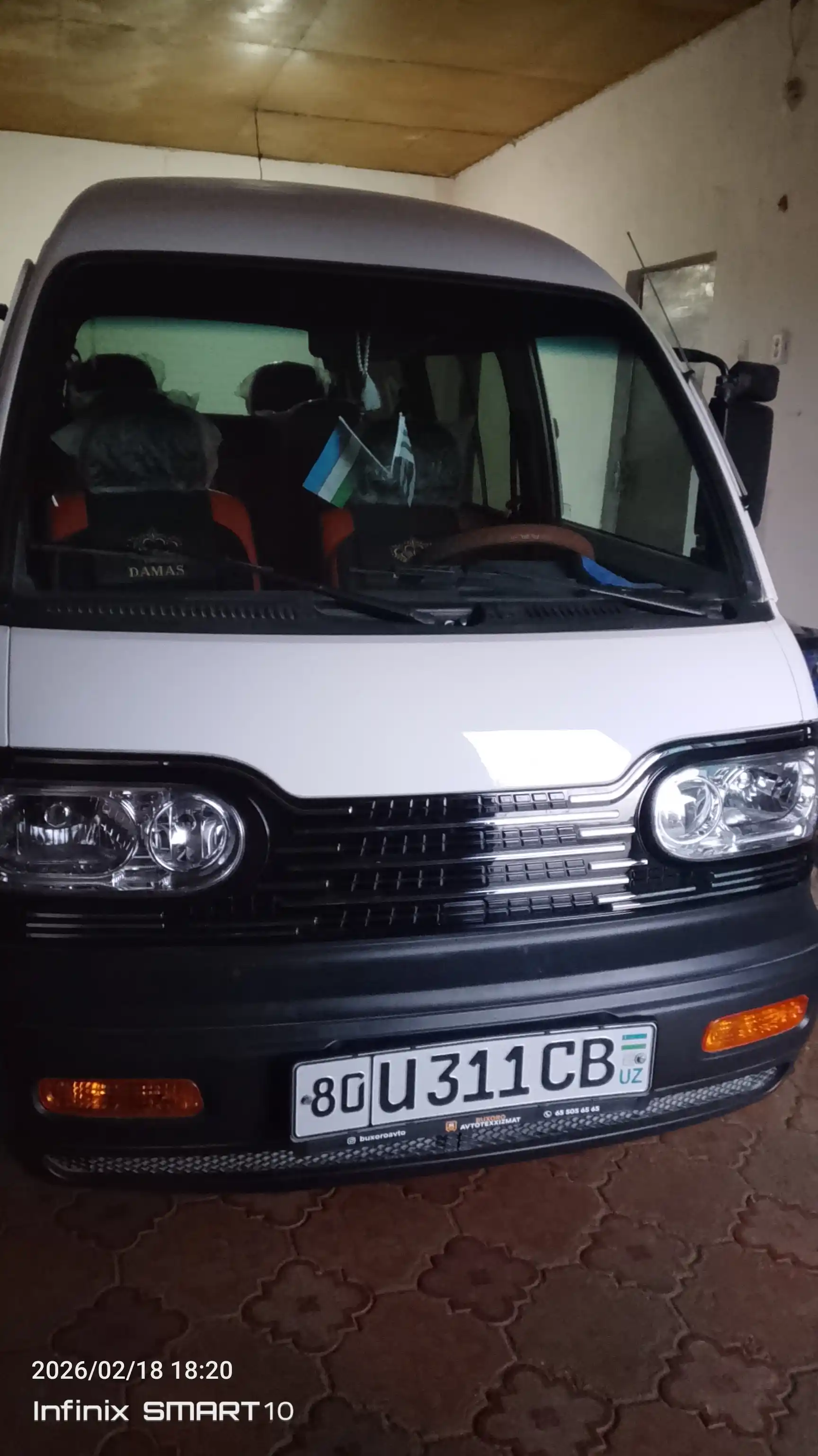 DAMAS old bamperi uchun bezak qoplama, qora va kulran RSg ranglar, RS va chazor dizayn