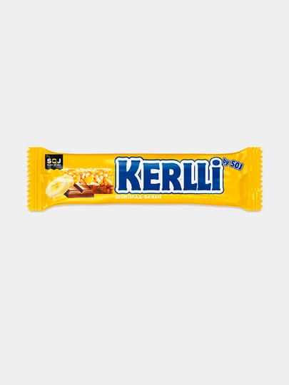 Злаковый батончик KERLLI с бананом в молочном шоколаде, 50 г — NOBILE-ШОК29