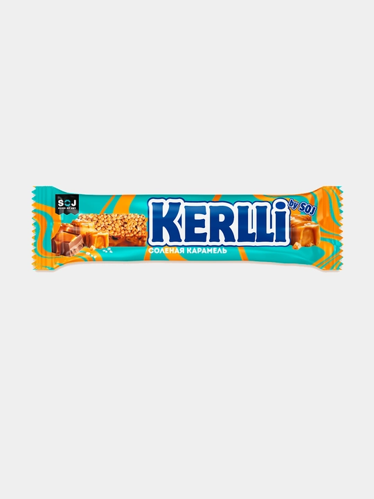Злаковый батончик KERLLI с солёной карамелью, 50 г - 