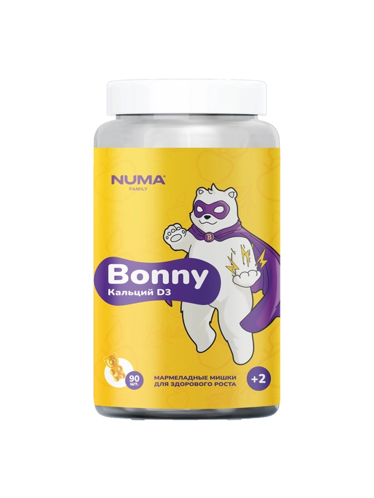 Vitaminlar кaltsiy va D3 Bonny Numa Kids, 90 dona - Numa-Family