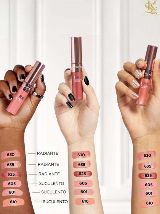 Suyuq rumyana L’Oréal Paris Lumi-tabiiy nam va yaltiroq effekt,tez singadi,oson yoyiladi