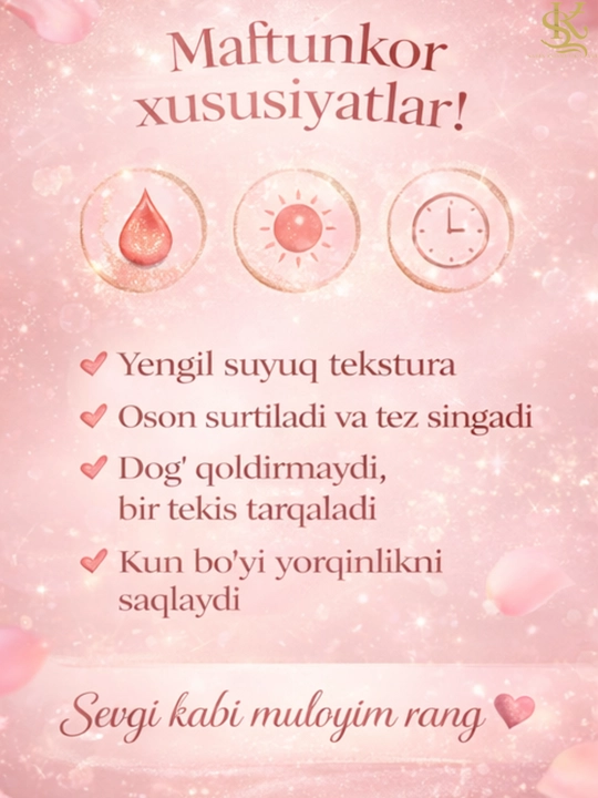 Suyuq rumyana L’Oréal Paris Lumi-tabiiy nam va yaltiroq effekt,tez singadi,oson yoyiladi