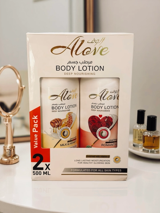 Alove лосьон-набор для тела с витамином E, подарочный набор для ухода за телом, 2 × 500 мл