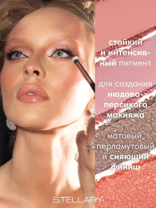 Палетка теней для век Stellary Sparkling wine тон 01, 10.8 г