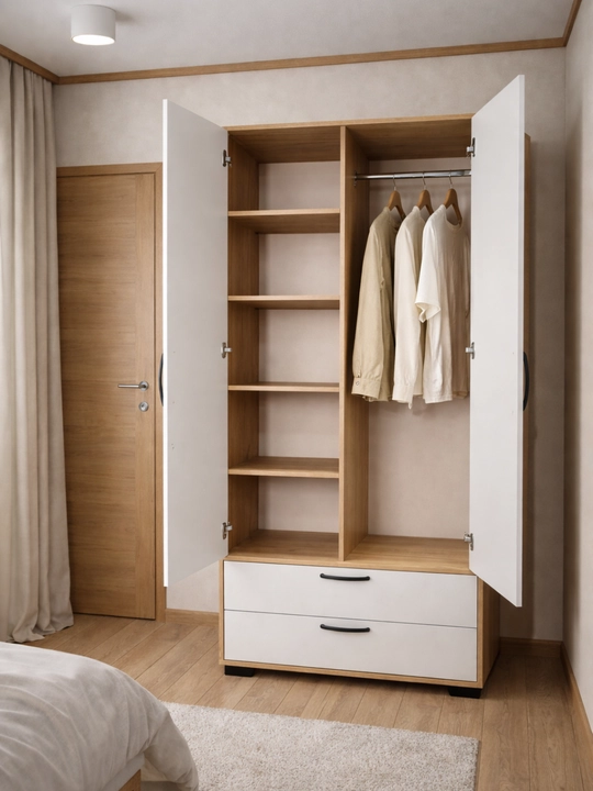Comfort 2 eshikli kiyim shkafi 200×80×50 sm, LDSP Rossiya - 