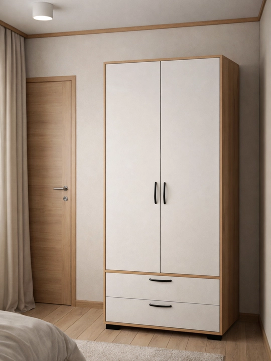 Comfort 2 eshikli kiyim shkafi 200×80×50 sm, LDSP Rossiya