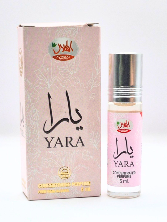 Al-Helal Yara Concentrated Perfume  ayollar uchun spirtsiz konsentrlangan moyli atir, 6 ml - 