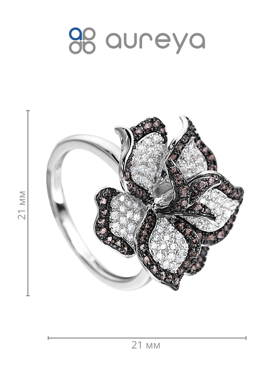 Кольцо из серебра 925 пробы с родием (R316899NBZSK925)