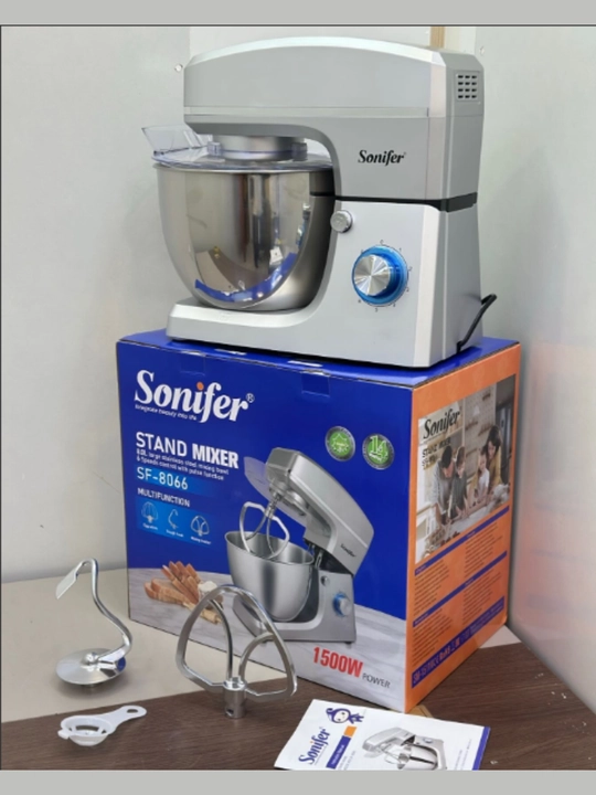 Sonifer SF-8066 8 l kosachali planetar mikser, quvvati 1400Vt, 6 tezlik