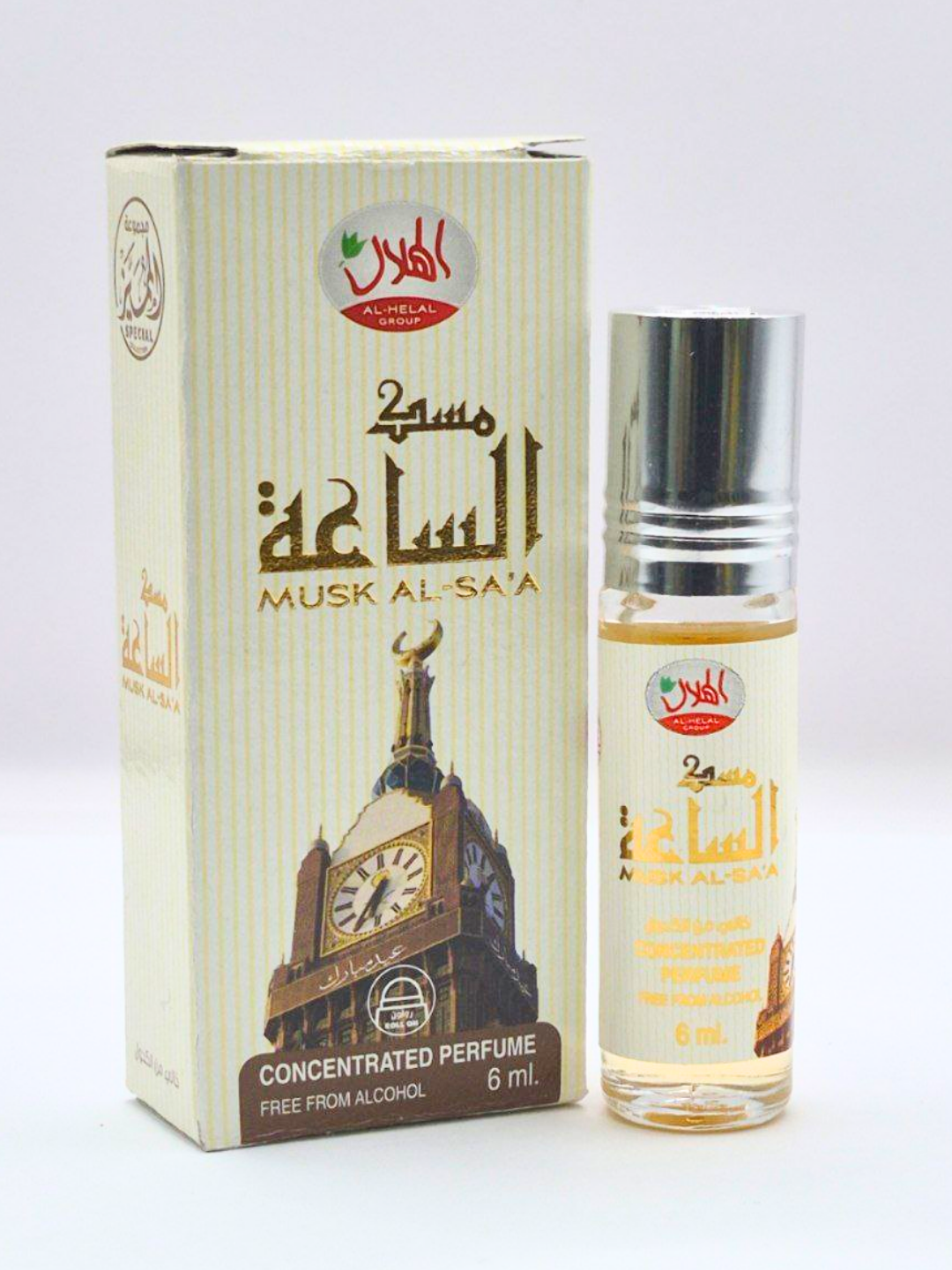 Al-Helal Musk Al-Sa'a — muqaddas Makka ifori, spirtsiz konsentrlangan moyli atir, 6 ml - 