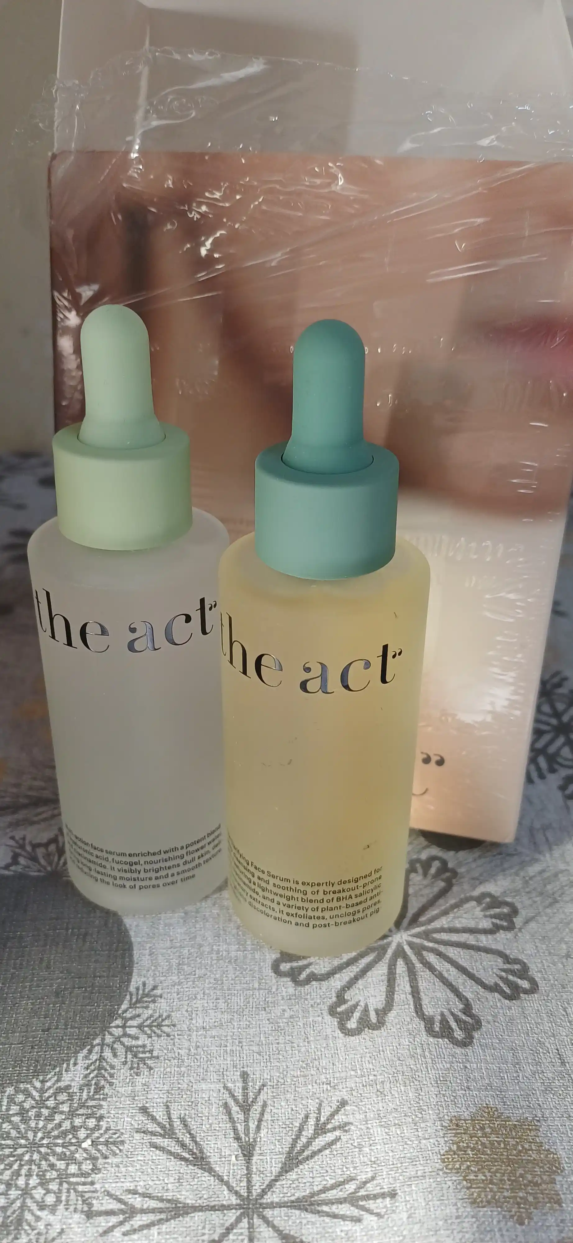 Сыворотка для кожи лица The Act, увлажняющая, очищающая, для сияния, подарочный набор