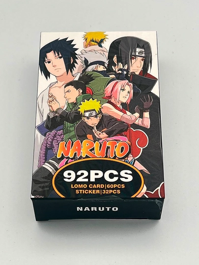 Lomo карты Аниме 60 шт + 32 стикера Genshin, One Piece, Jujutsu, Pokémon и др — 4HOME-2402042-ПЕСОЧ