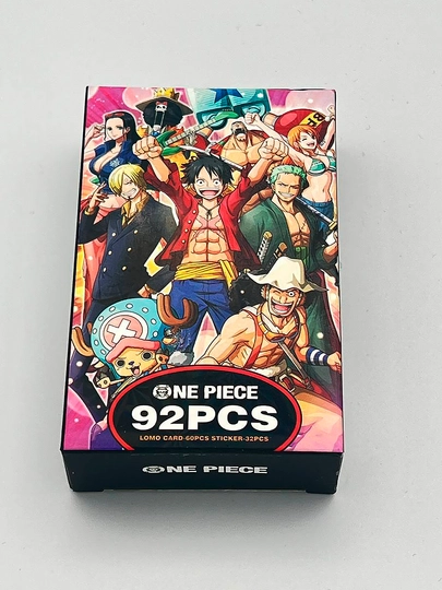 Lomo карты Аниме 60 шт + 32 стикера Genshin, One Piece, Jujutsu, Pokémon и др — 4HOME-2402042-МАРСАЛ