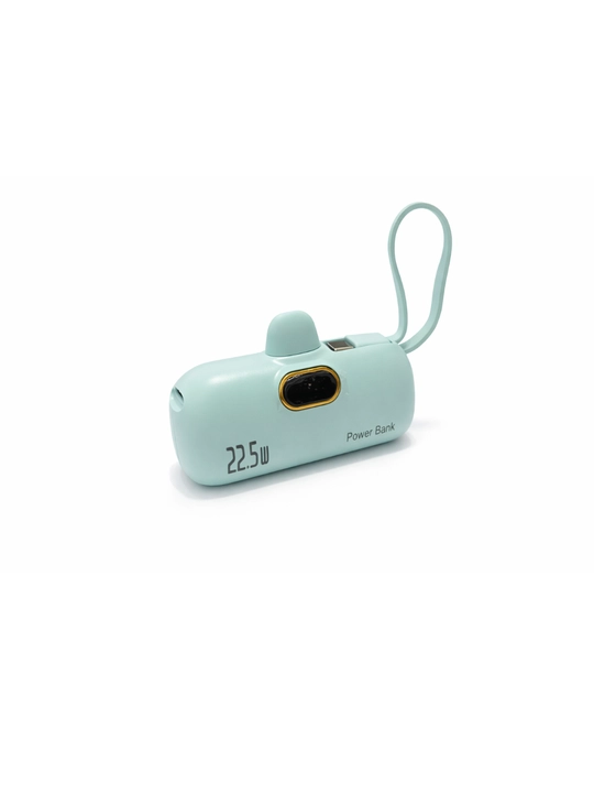 Повербанк с кабелем и без кабеля, быстрая зарядка 22.5W, ёмкость 5000 mAh, разъём Type-C
