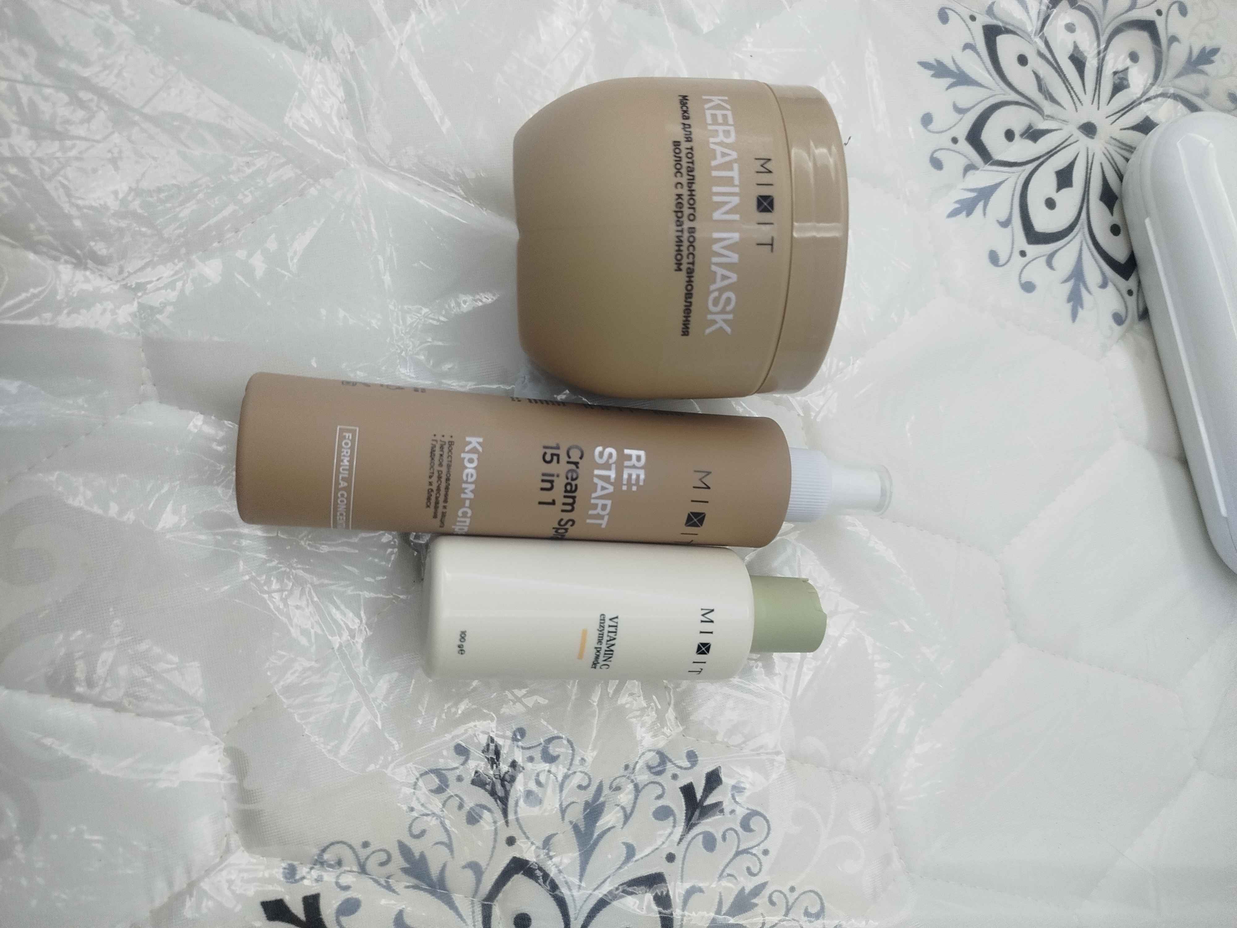 Keratinli tiklovchi soch niqobi, MIXIT "RE:START" Keratin Mask, 500 ml