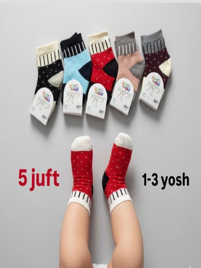 Детские носки, весенние, хлопковые, для девочек, 2, 3, 5 пар