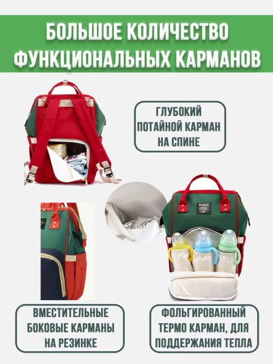 Универсальная сумка-рюкзак для мам - 